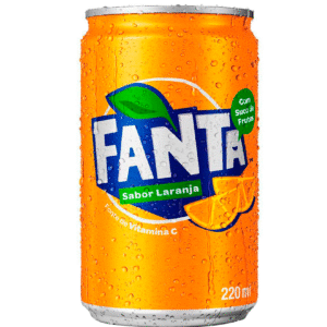 Refri latinha Fanta laranja