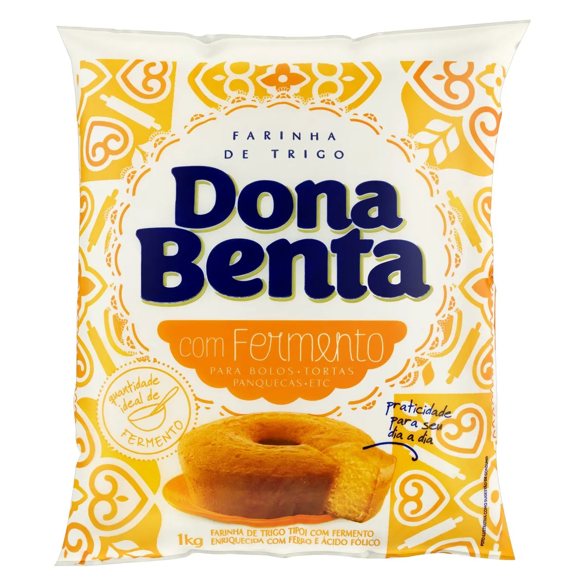 Farinha de trigo dona Benta c/ fermento 1kg