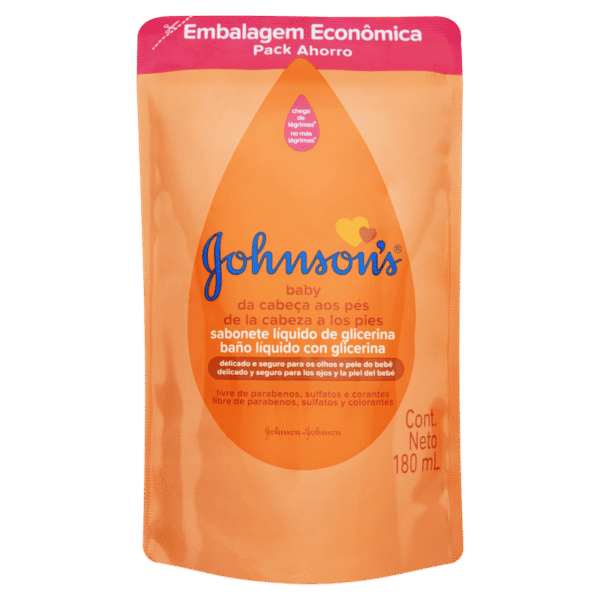 Sabonete Líquido Johnson's Baby da Cabeça aos Pés Refil 180ml