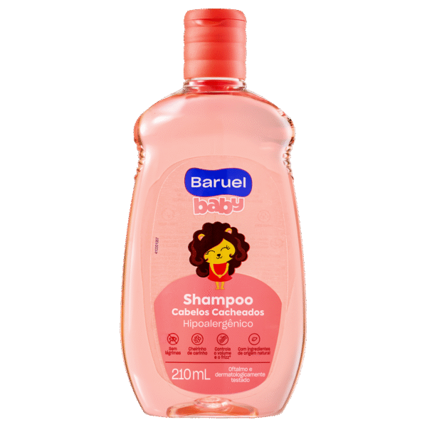 Shampoo Infantil Cabelos Cacheados 210ml – Baruel Baby